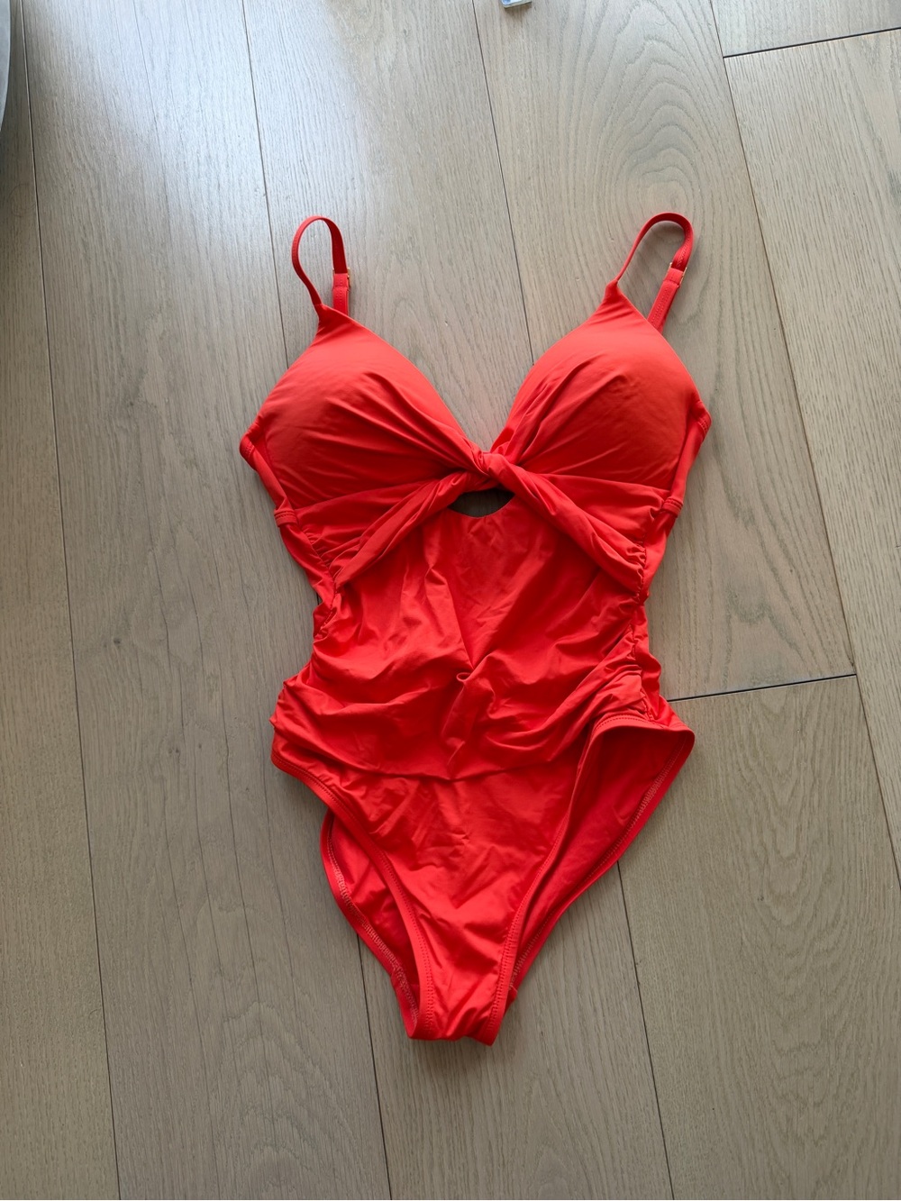 La Blanca Red Twist-Front One-Piece Swimsuit